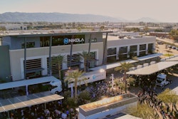 Nikola's Phoenix headquarters in the foreground with city and mountains in the background.