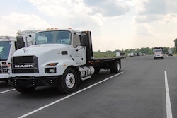 Mack MD6 at Mack Trucks' test track this week at their Experience Center in Allentown, Pennsylvania.