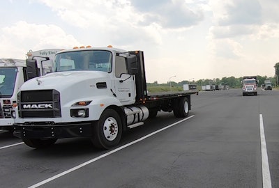 Mack MD6 at Mack Trucks' test track this week at their Experience Center in Allentown, Pennsylvania.