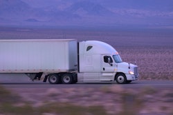speeding truck on highway