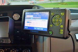 ELD mounted in a semi-truck