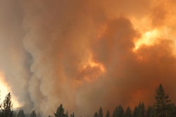 When driving near wildfires, Daimler Trucks North America recommends setting cabin air to recirculation and keeping a closer eye on an engine air filter performance. “Driving near fires or other occurrences where there could be an unusual amount of debris in the air, it is important to monitor the air restriction gauges and respond appropriately should the restrictions rise as well as clean the filters or replace them when it is safe to do so,' said DTNA marketing engine specialist Michael Young.