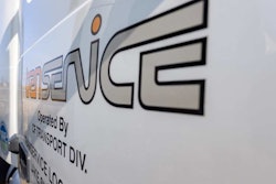 Transervice logo on a door