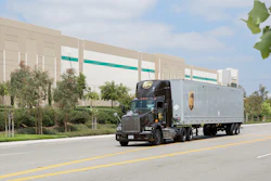 UPS truck on the road