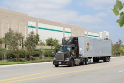 UPS semi truck on the road