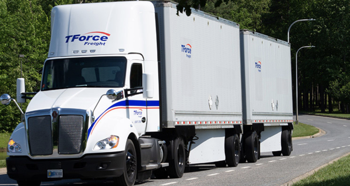 TForce Freight truck on the highway