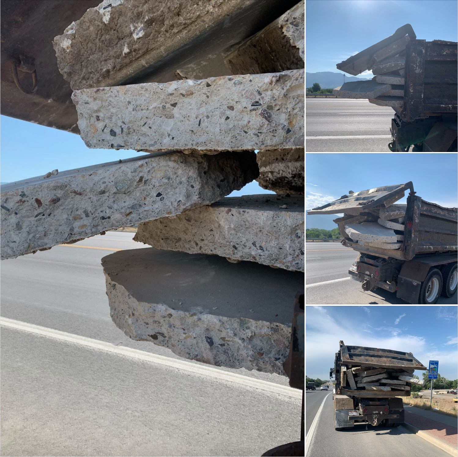 load securement dump truck fail