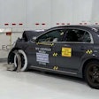 Passenger car crash test into trailer with side underride guards