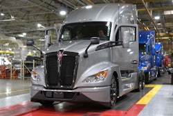 Kenworth T680 moving down the assembly line