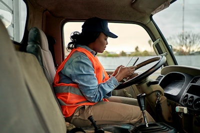 Driver using phone