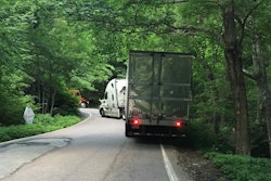 truck stuck on smuggler's notch road in vermont