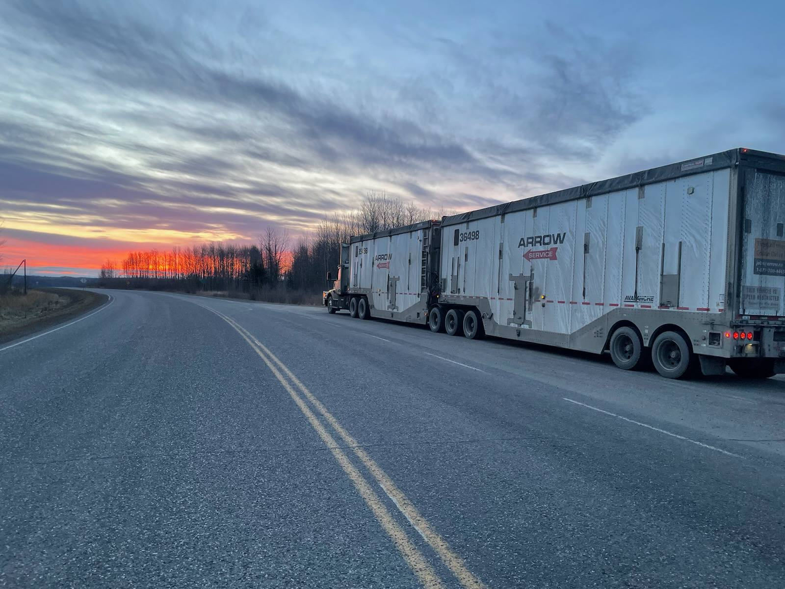 arrow truck and trailers