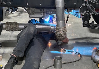 Reaper Custom Fabrication in King, N.C. had to make or find many of the truck's components. Even routing the CNG exhaust was a custom job.