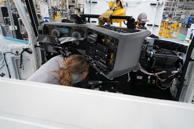 Every Mack truck built for the North American market gets its start at the company’s cab and vehicle assembly plant in Macungie, Pa. Located just outside of Allentown, the one million square-foot plant has three cab and two chassis assembly lines, a truck modification center, engine groom line and much more.