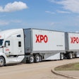 XPO OTR semi hauling doubles
