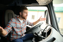 Angry truck driver