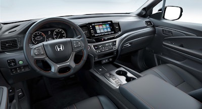 black interior front seat 2024 Honda Ridgeline TrailSport