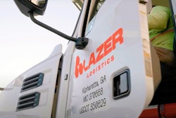 Door of a Lazer Logistics truck