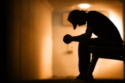 shadow of depressed man
