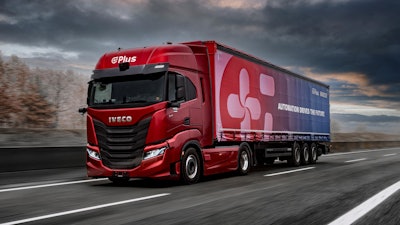 Iveco truck powered by Plus autonomous system