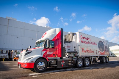 Tim Hortons Volvo VNR Electric