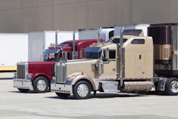 Trucks backed to dock