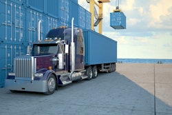 diesel truck at port