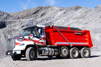 Autocar's severe-duty Class 8 DC-64D dump truck.