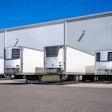 reefer trailers at a dock