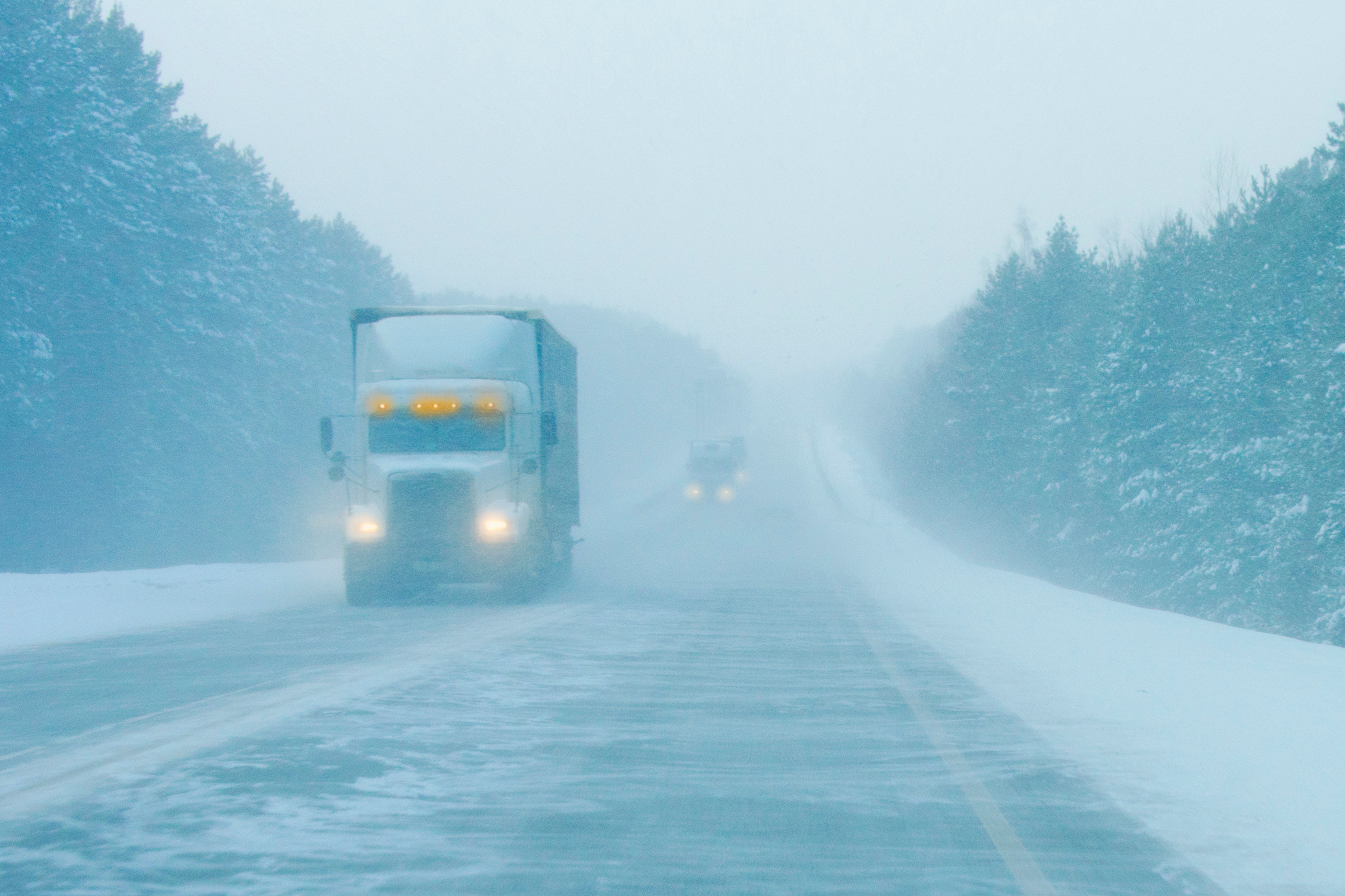 truck in snowy conditions