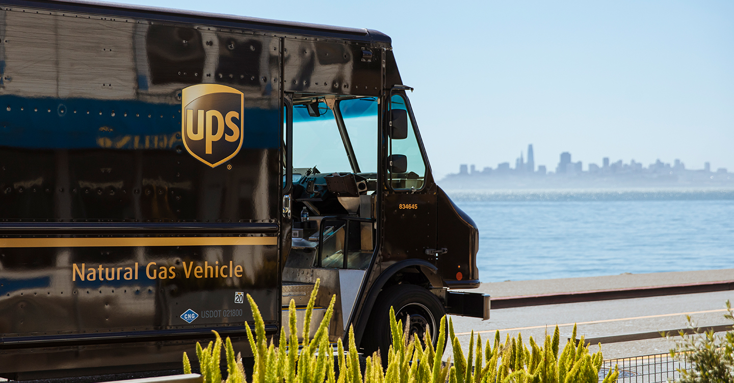 UPS package delivery vehicle