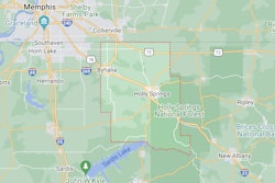 Map of Marshall County Mississippi