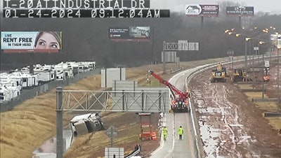 Truck crash I-20 Louisiana