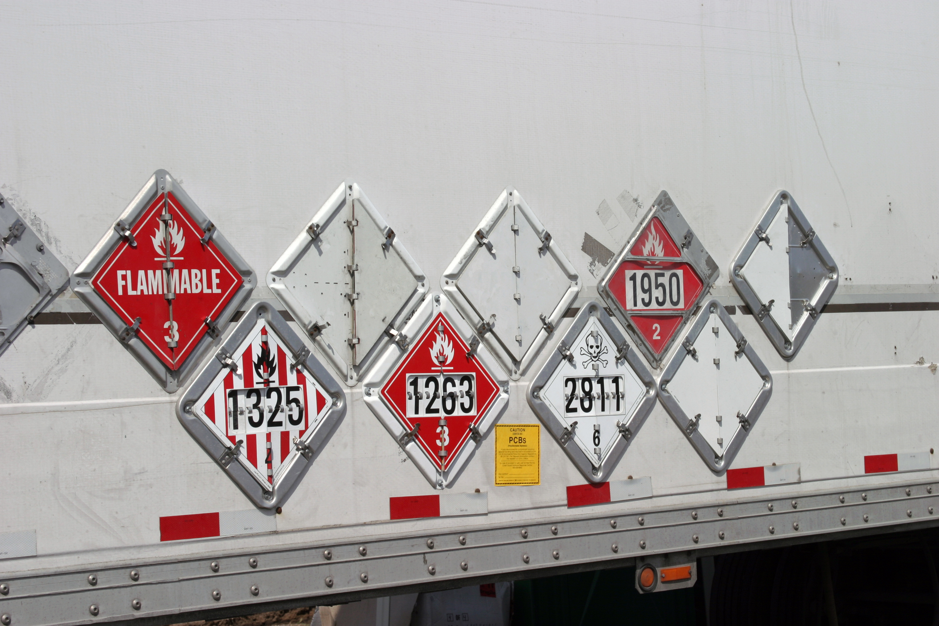 hazardous material placards