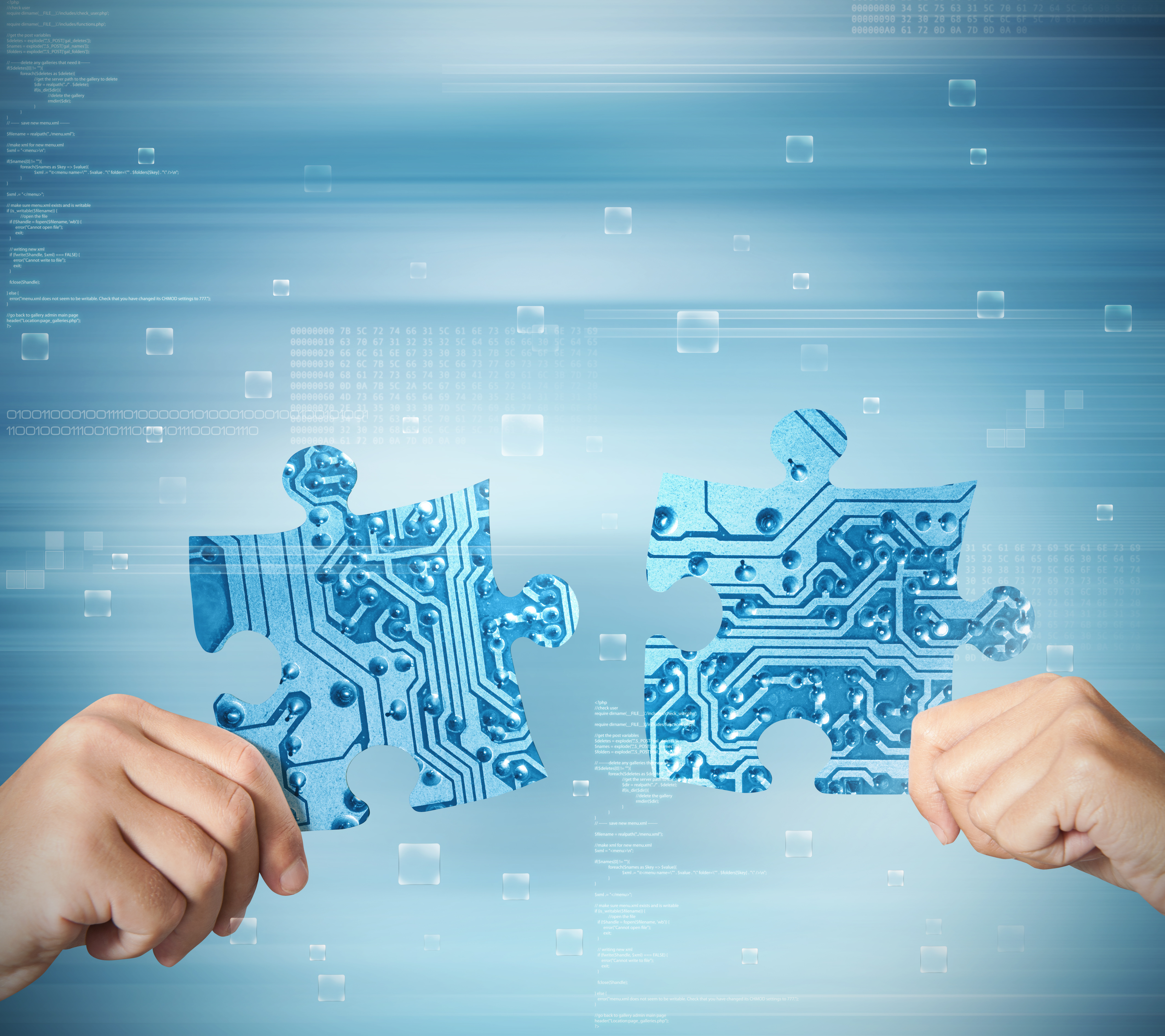 technology puzzle pieces