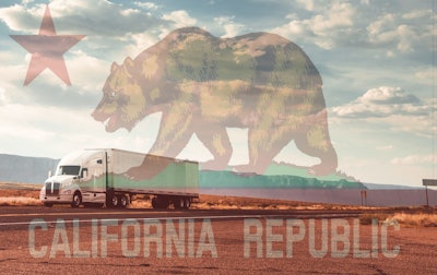 Truck and California flag