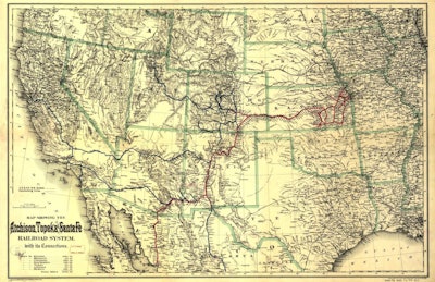 Sante Fe rail map.