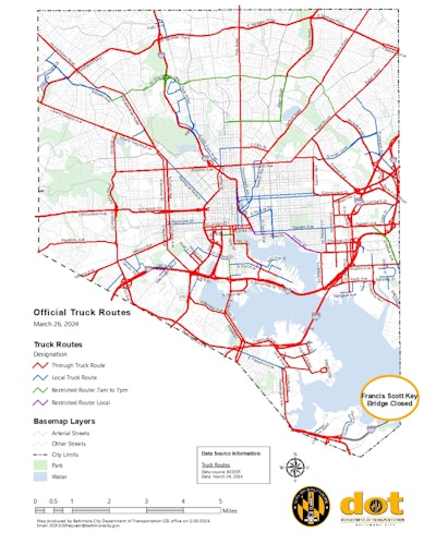 Baltimore truck routes map