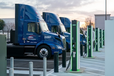 NFI trucks at charging station
