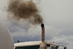 Truck emissions smoke