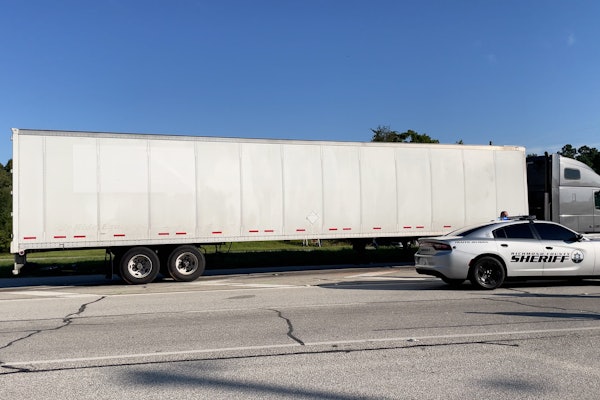 Deputy pulled over a semi truck