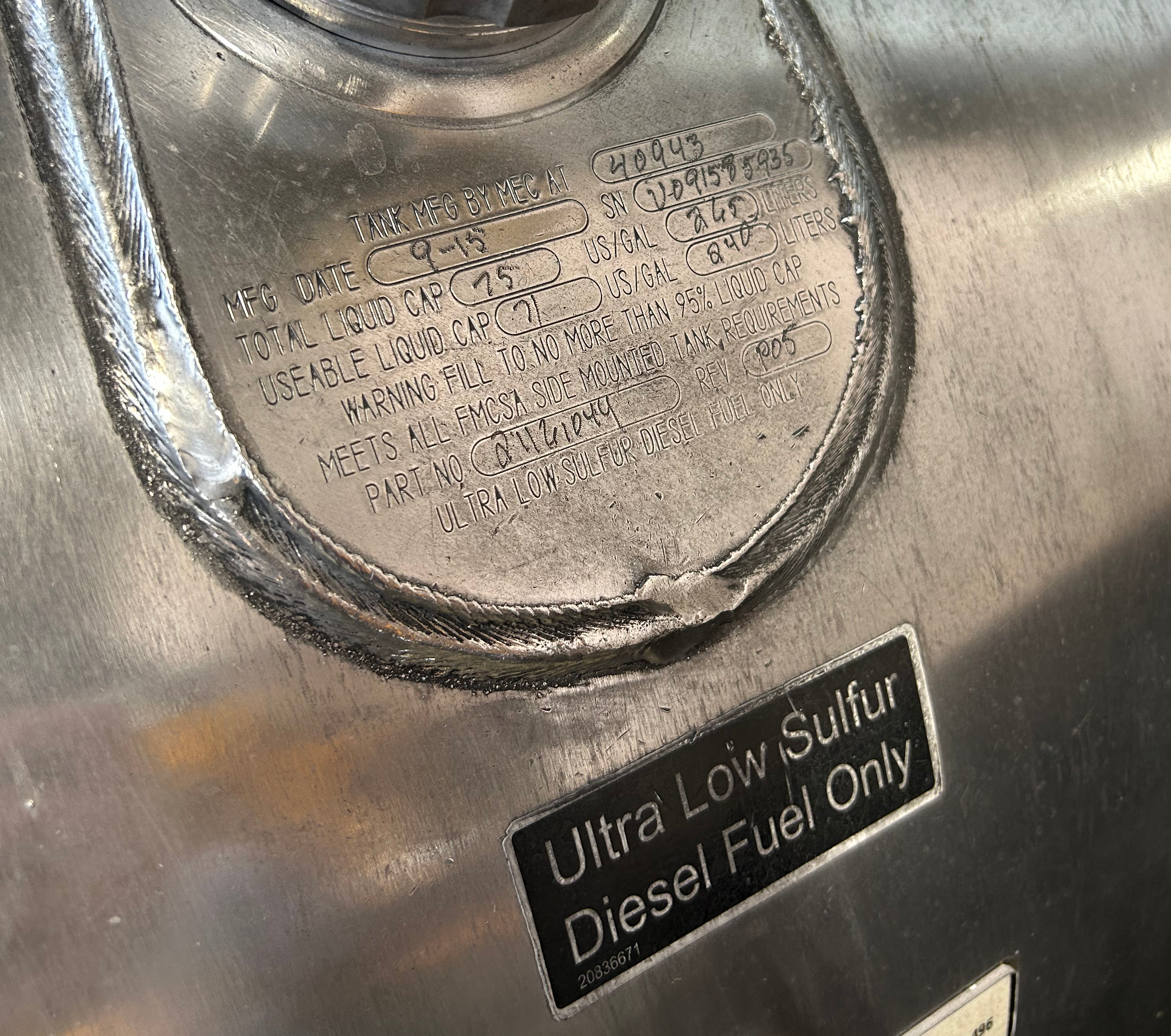 diesel fuel fill cap