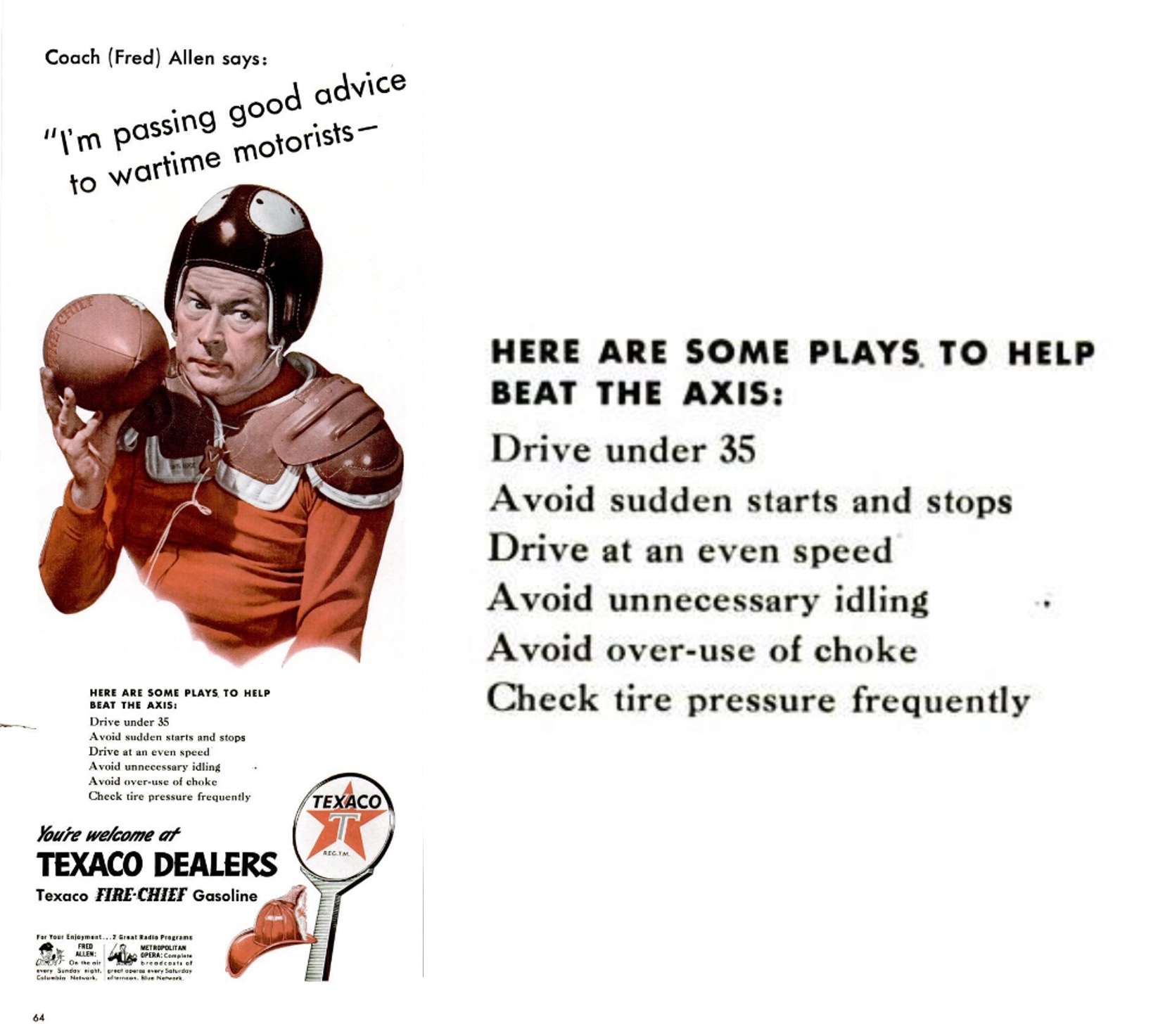 Texaco Advice Life Copy