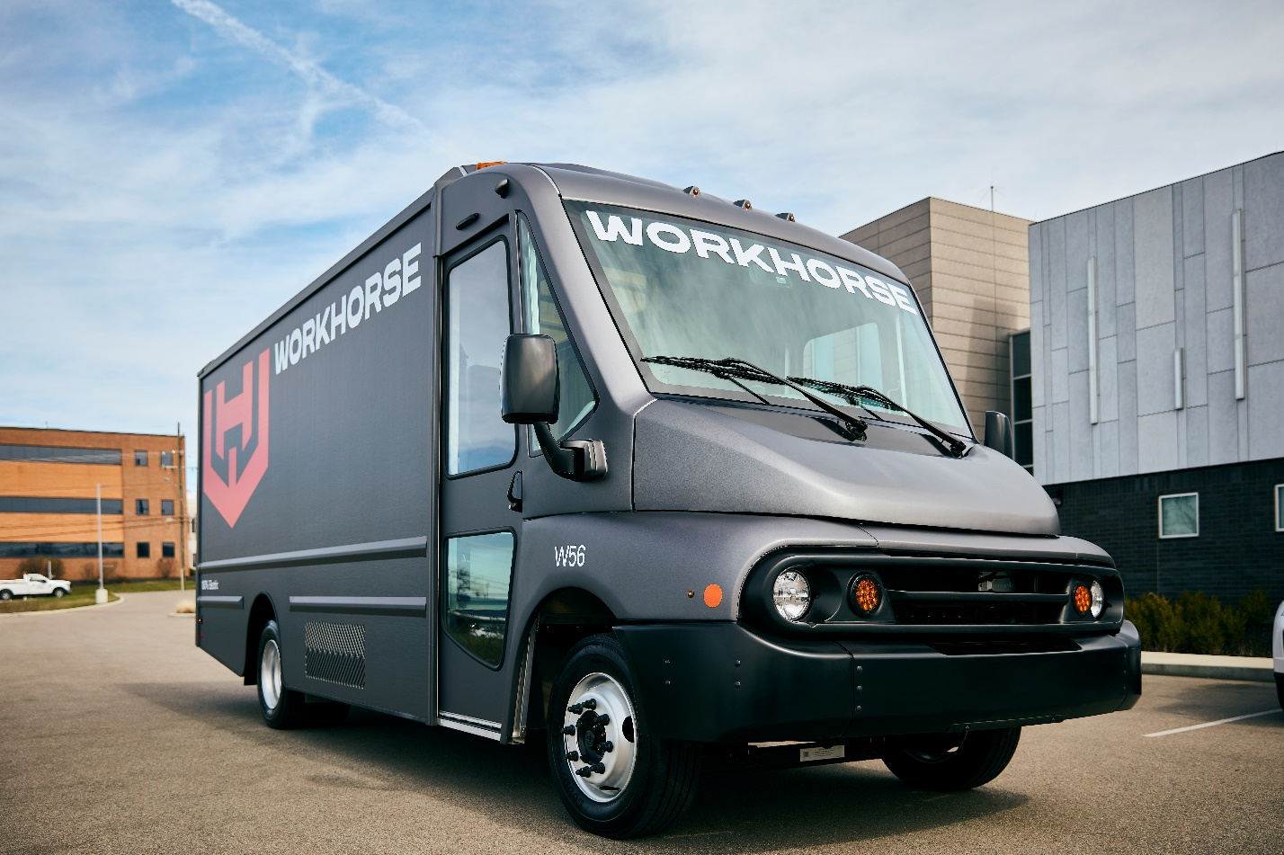 A Workhorse electric step van