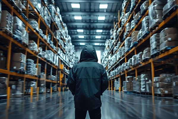 Man standing in a warehouse