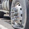 flat semi truck tire