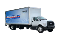 ROUSH CleanTech propane fuel tank truck parked