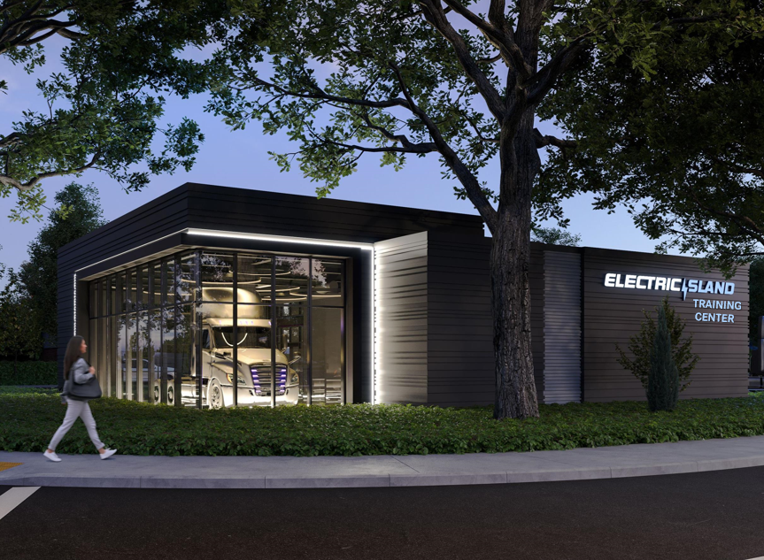 DTNA's new electric island training center rendering