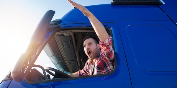 angry truck driver