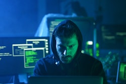 computer hacker at a computer